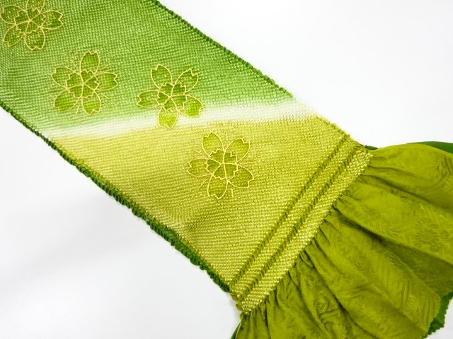 JAPANESE KIMONO / OBIAGE FOR FURISODE / SILK / SHIBORI